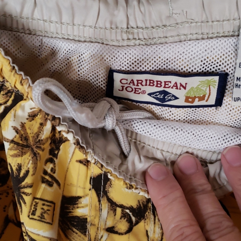 NWT Mens Medium Caribbean Joe Swim Trunks SOFT - Picture 2 of 7